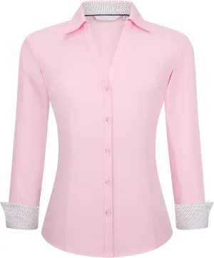 Alex Vando Womens Button Down Shirt Wrinkle Free Casual Long Sleeve Work Blouse Tops