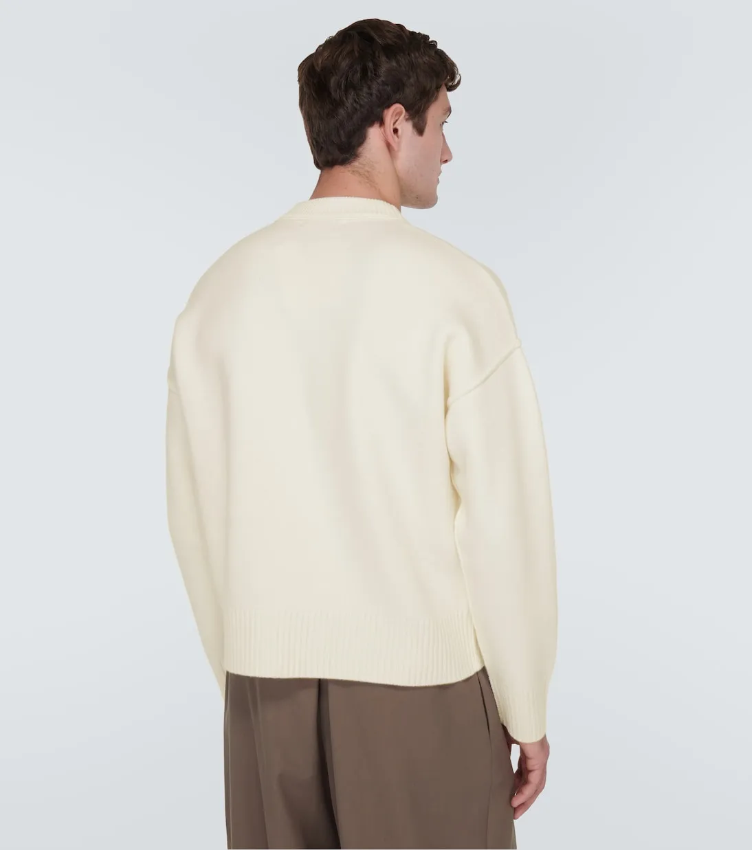 Ami de cœur Ami Paris wool sweater, white