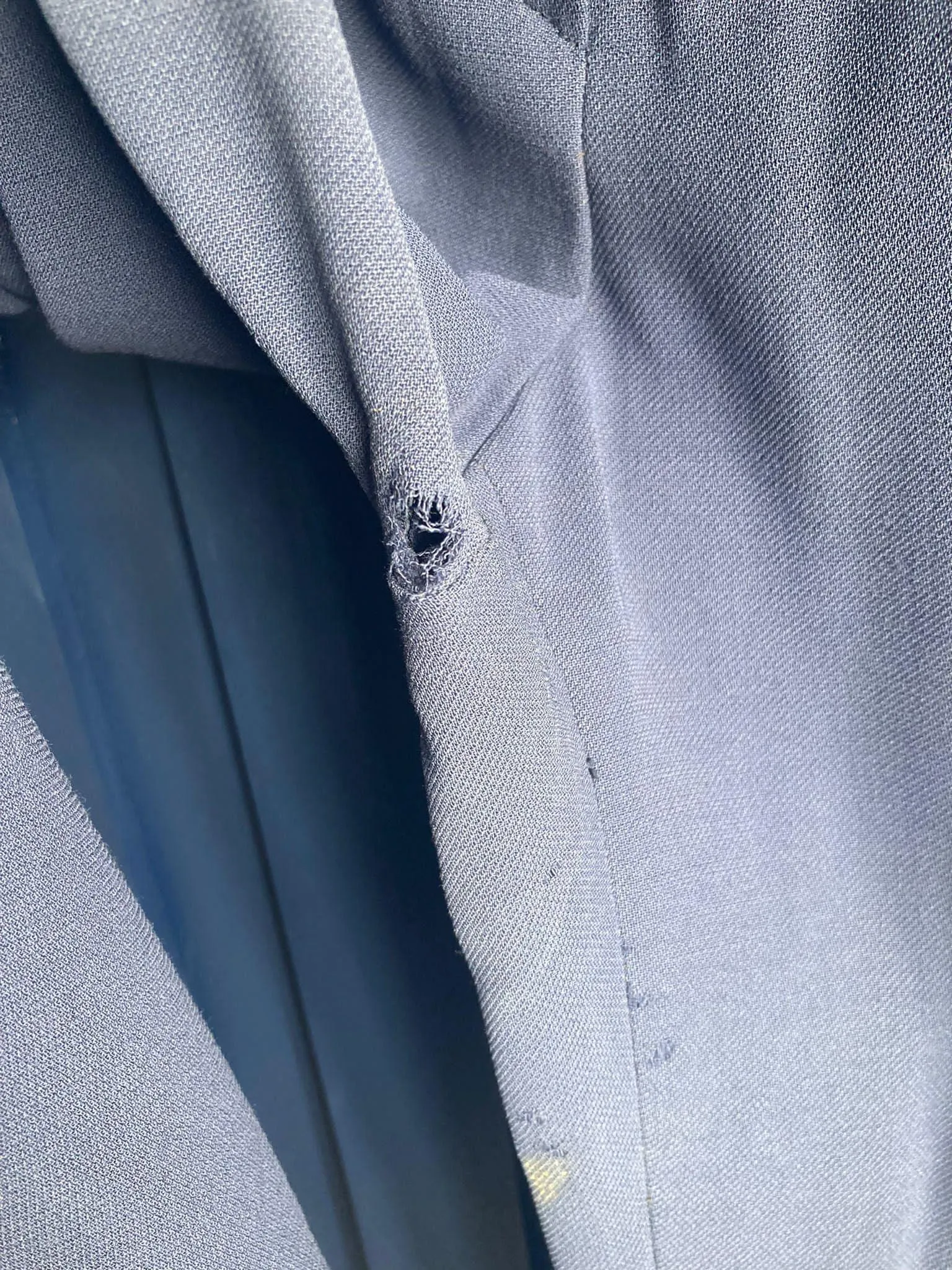 Armani Wool Navy Blue Trouser Suit UK Size 14