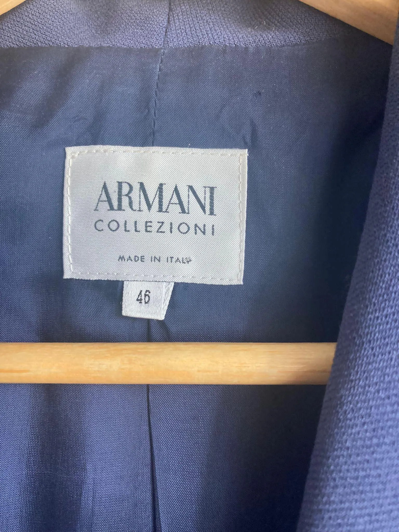 Armani Wool Navy Blue Trouser Suit UK Size 14