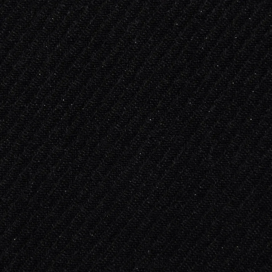 Premium Black Striped Wool Fabric - Product 2490