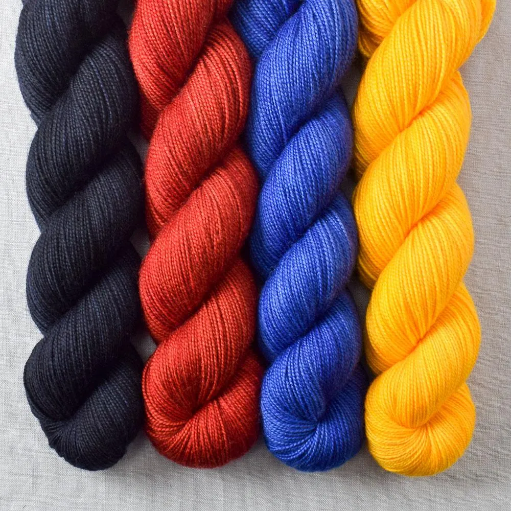 Blackbird, Fountain Pen, Londontowne, Squash Blossom - Yummy 2-Ply Quartet