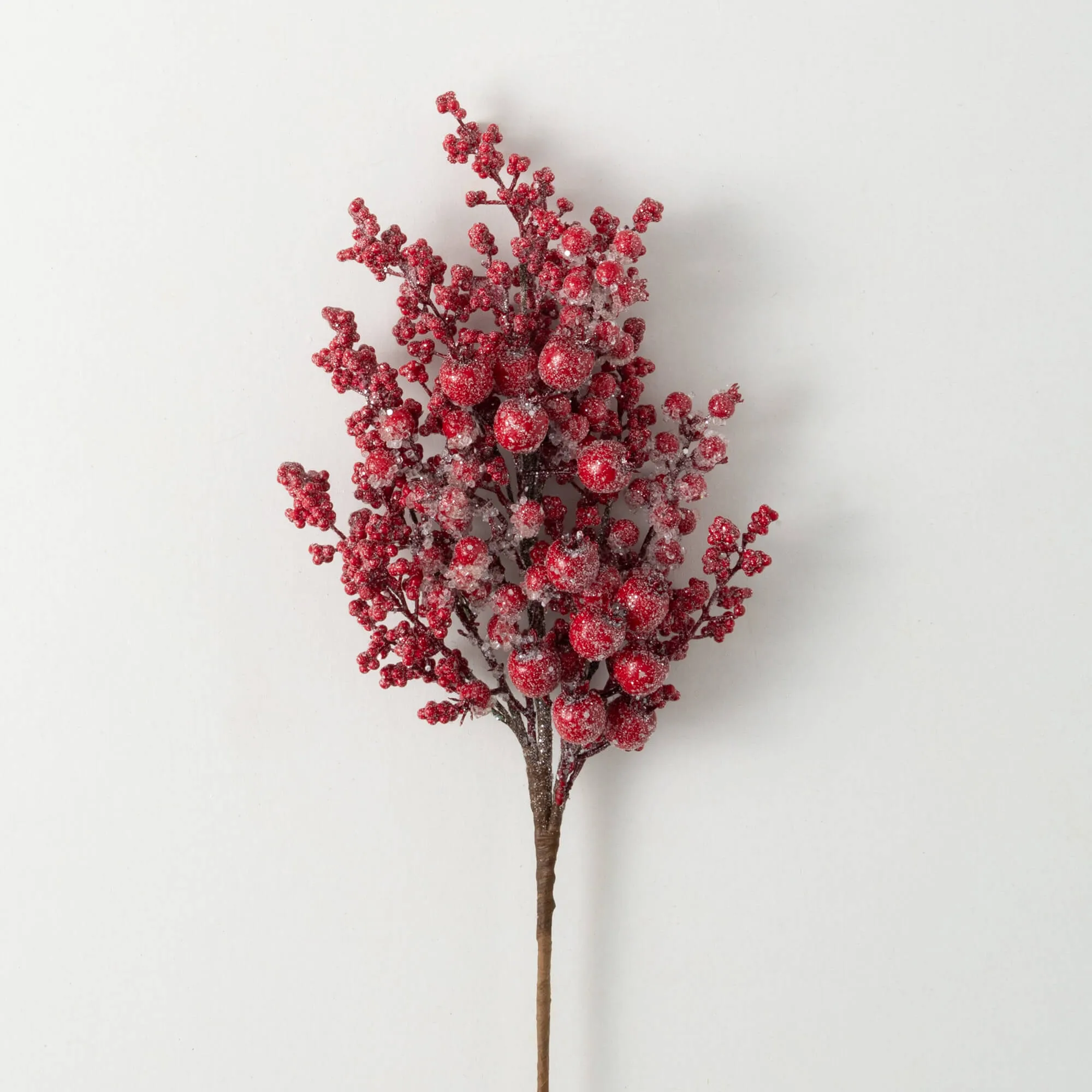Frosted Red Berry Spray 26"