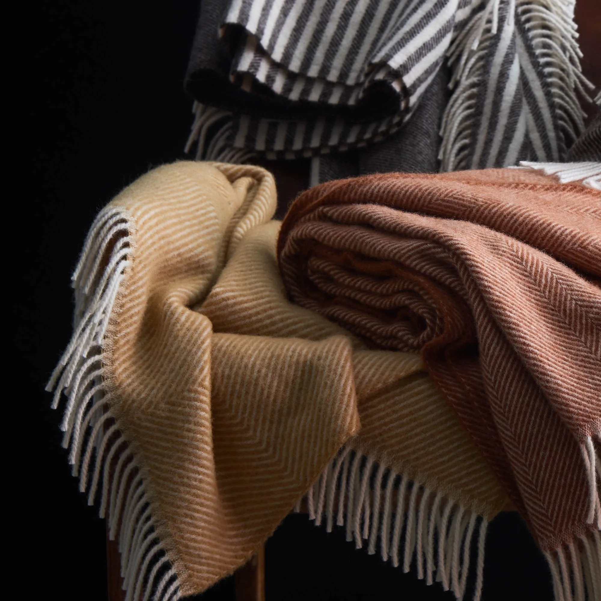 Gotland Blanket [Mustard & Cream]