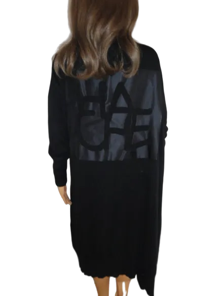 Hache Long Sweater Black Size 8 NWT SKU 000036