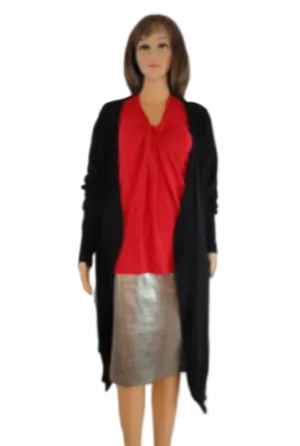 Hache Long Sweater Black Size 8 NWT SKU 000036