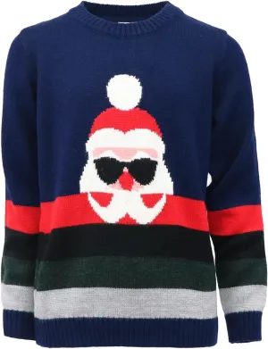 KIMU Boys' Long Sleeve Knit Pullover Christmas Sweater Crewneck Holiday Sweater Shirt