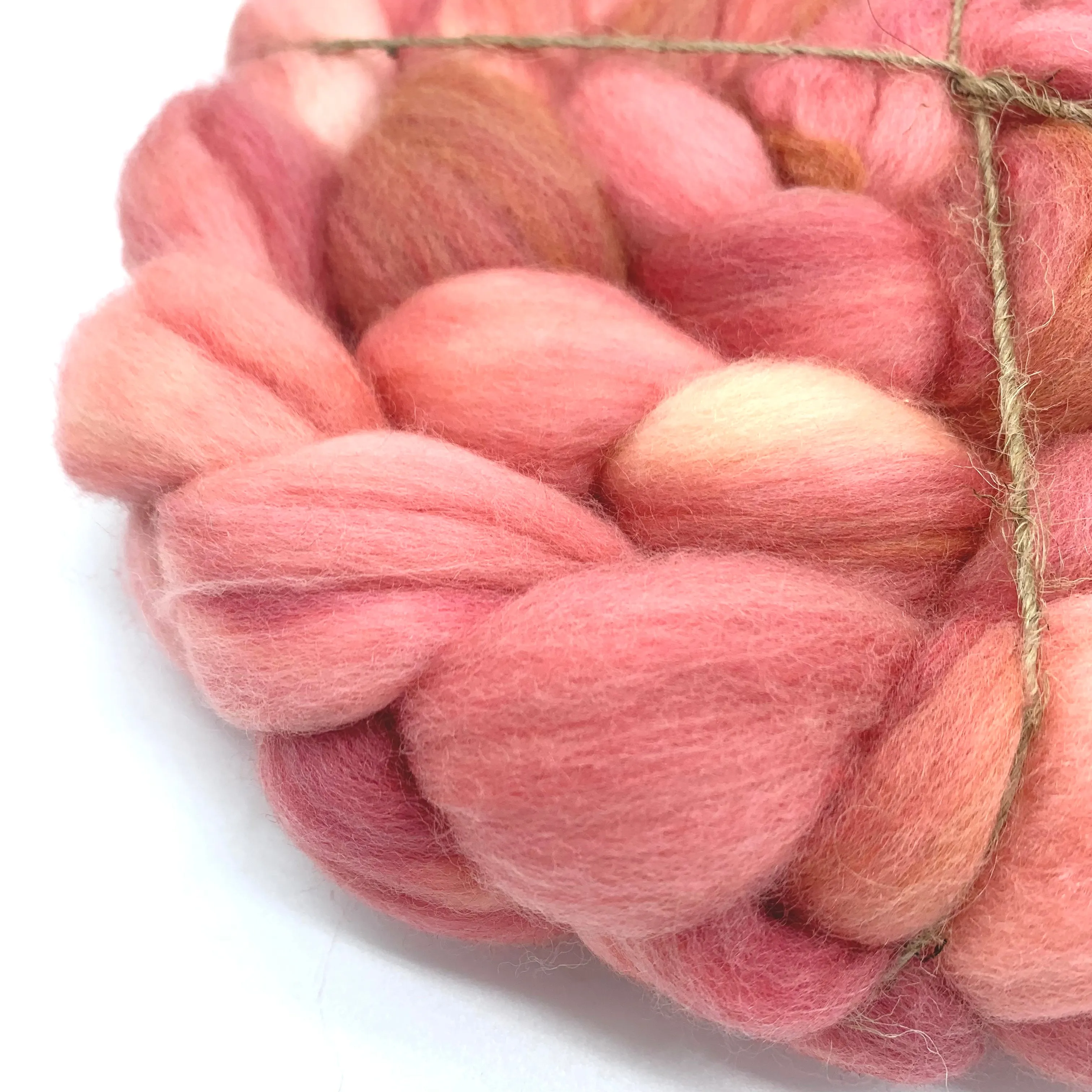 Laurelhurst Roving 4oz: Rhododendron ~ Superfine Merino, Silk, Yak