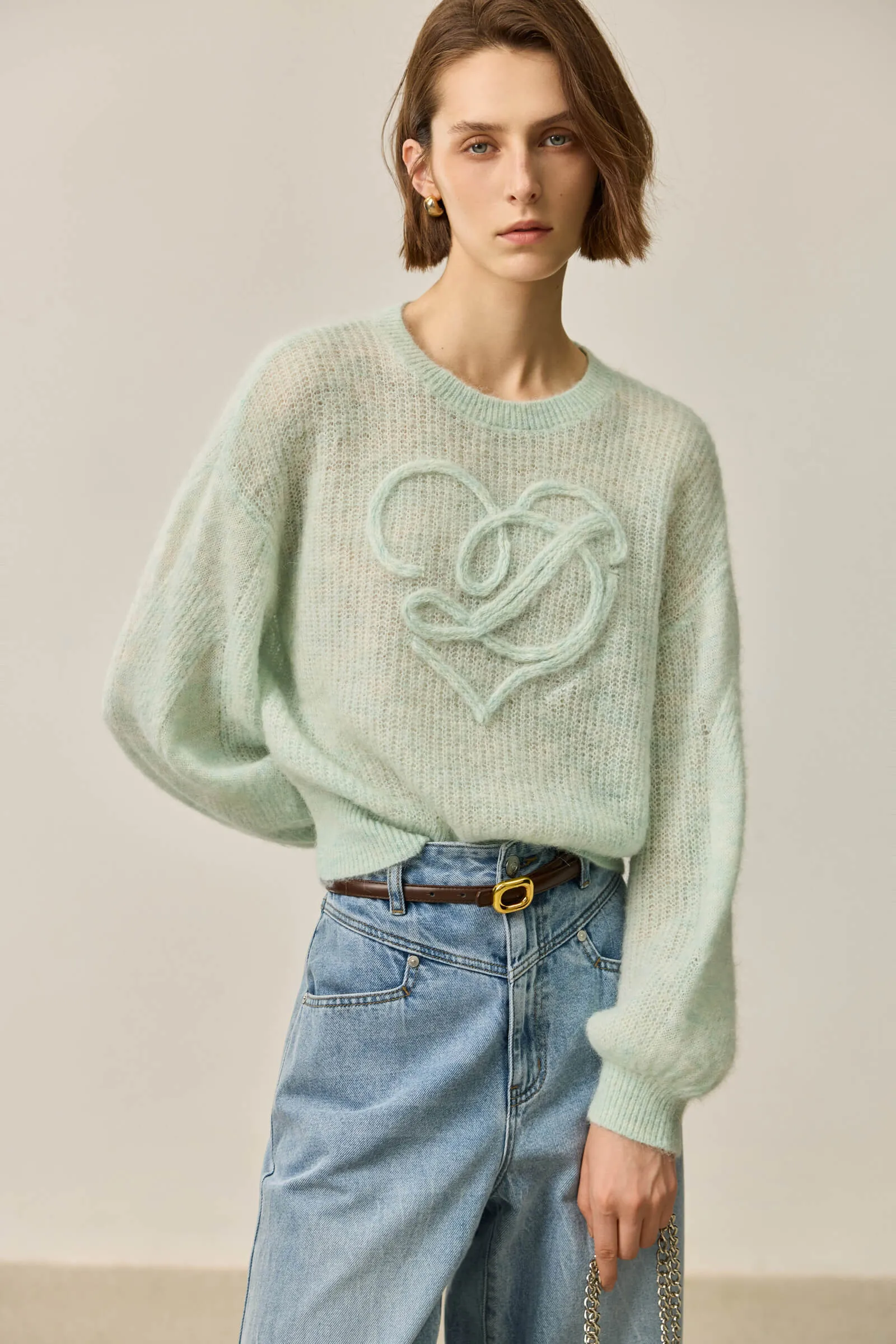 LILY Wool-Alpaca Blend Knit Top