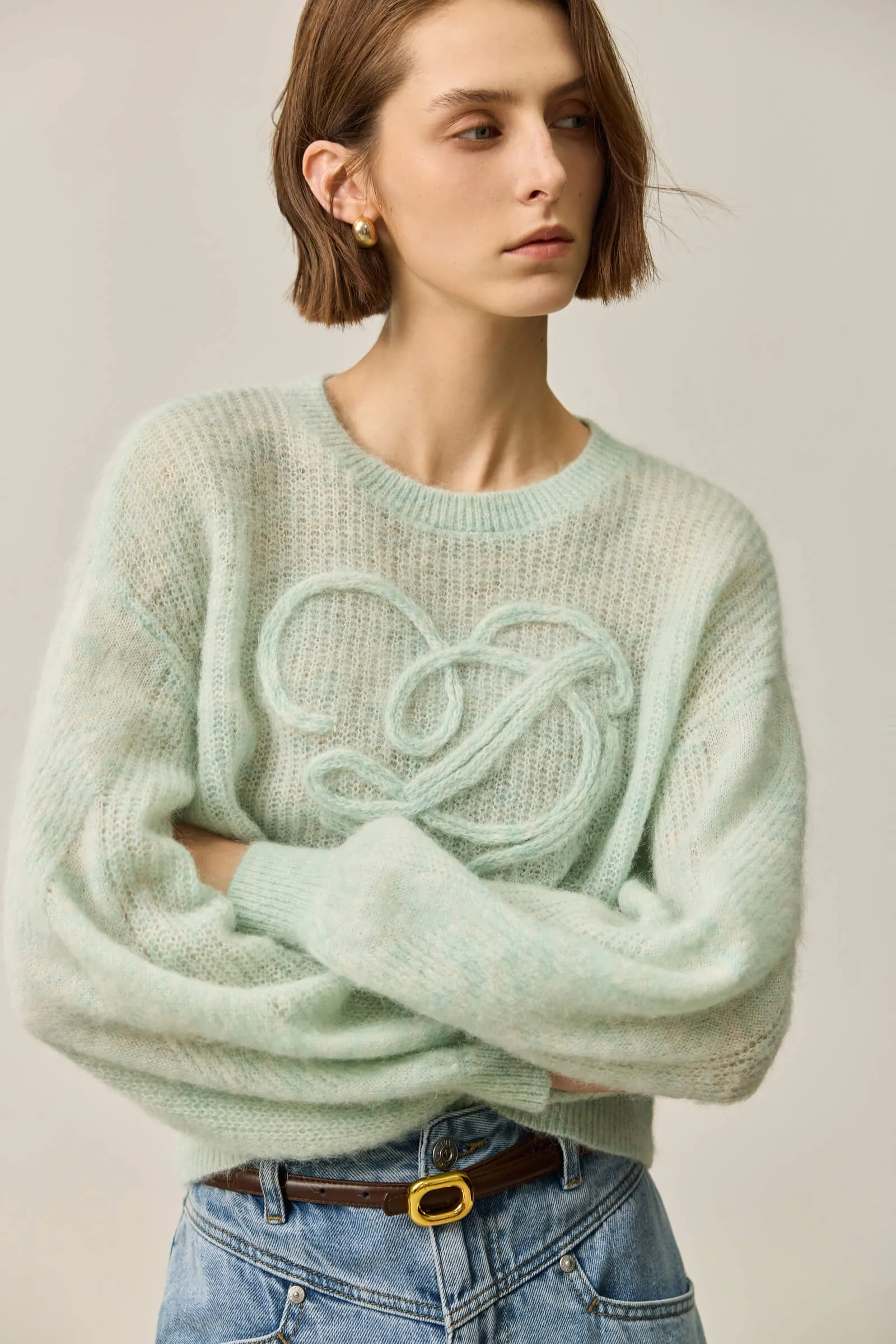 LILY Wool-Alpaca Blend Knit Top