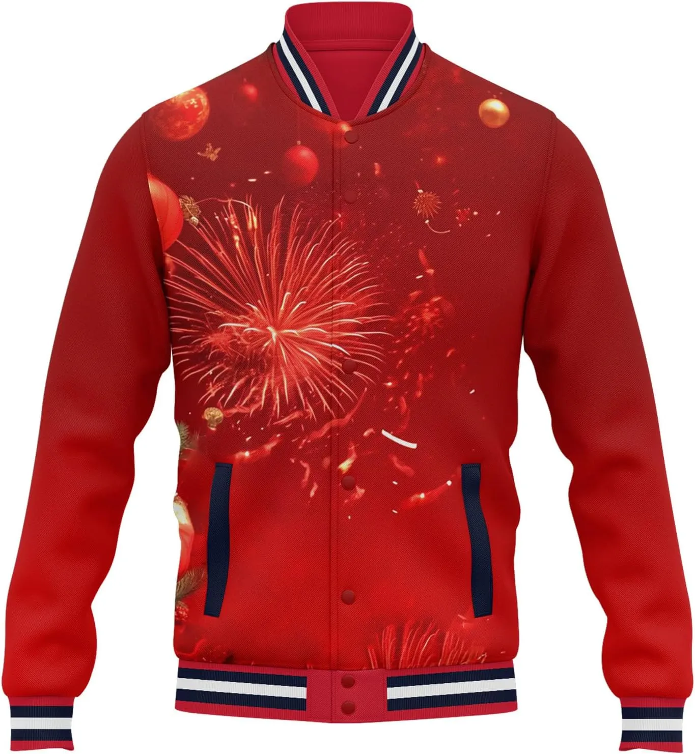 Mens Varsity Jacket Vintage Baseball Bomber Jackets Casual Coats 2025 New Year Fashion Jacket