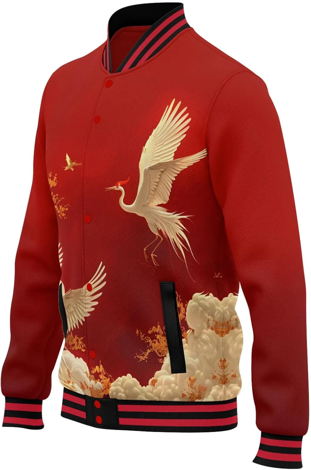 Mens Varsity Jacket Vintage Baseball Bomber Jackets Casual Coats 2025 New Year Fashion Jacket
