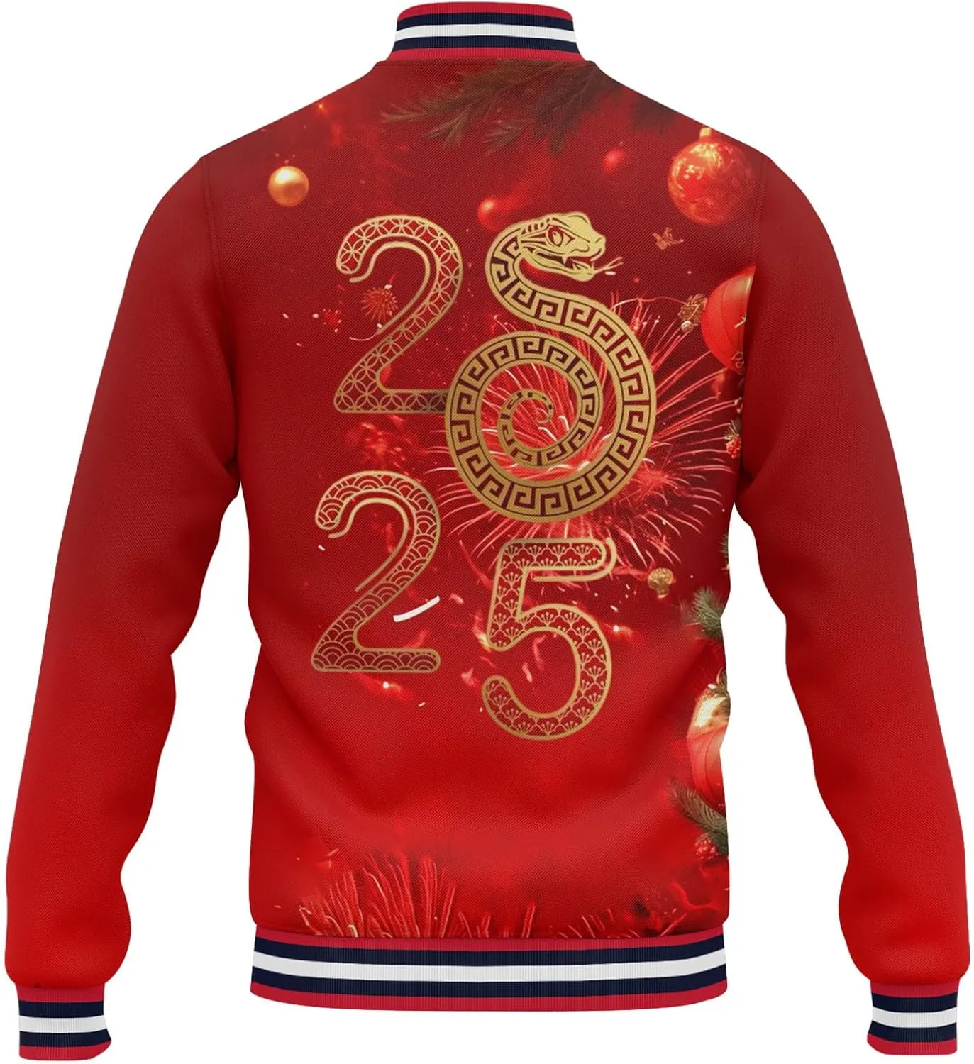 Mens Varsity Jacket Vintage Baseball Bomber Jackets Casual Coats 2025 New Year Fashion Jacket