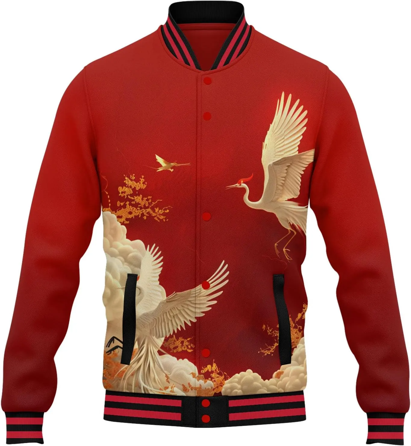 Mens Varsity Jacket Vintage Baseball Bomber Jackets Casual Coats 2025 New Year Fashion Jacket