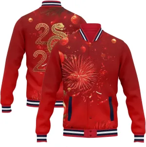 Mens Varsity Jacket Vintage Baseball Bomber Jackets Casual Coats 2025 New Year Fashion Jacket