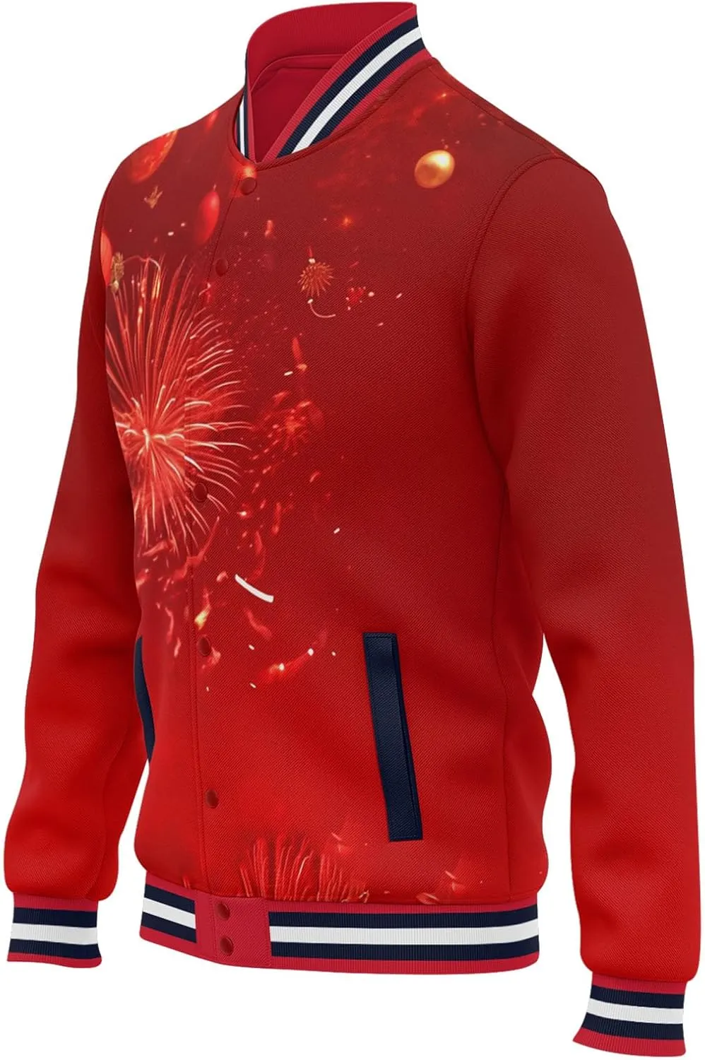 Mens Varsity Jacket Vintage Baseball Bomber Jackets Casual Coats 2025 New Year Fashion Jacket