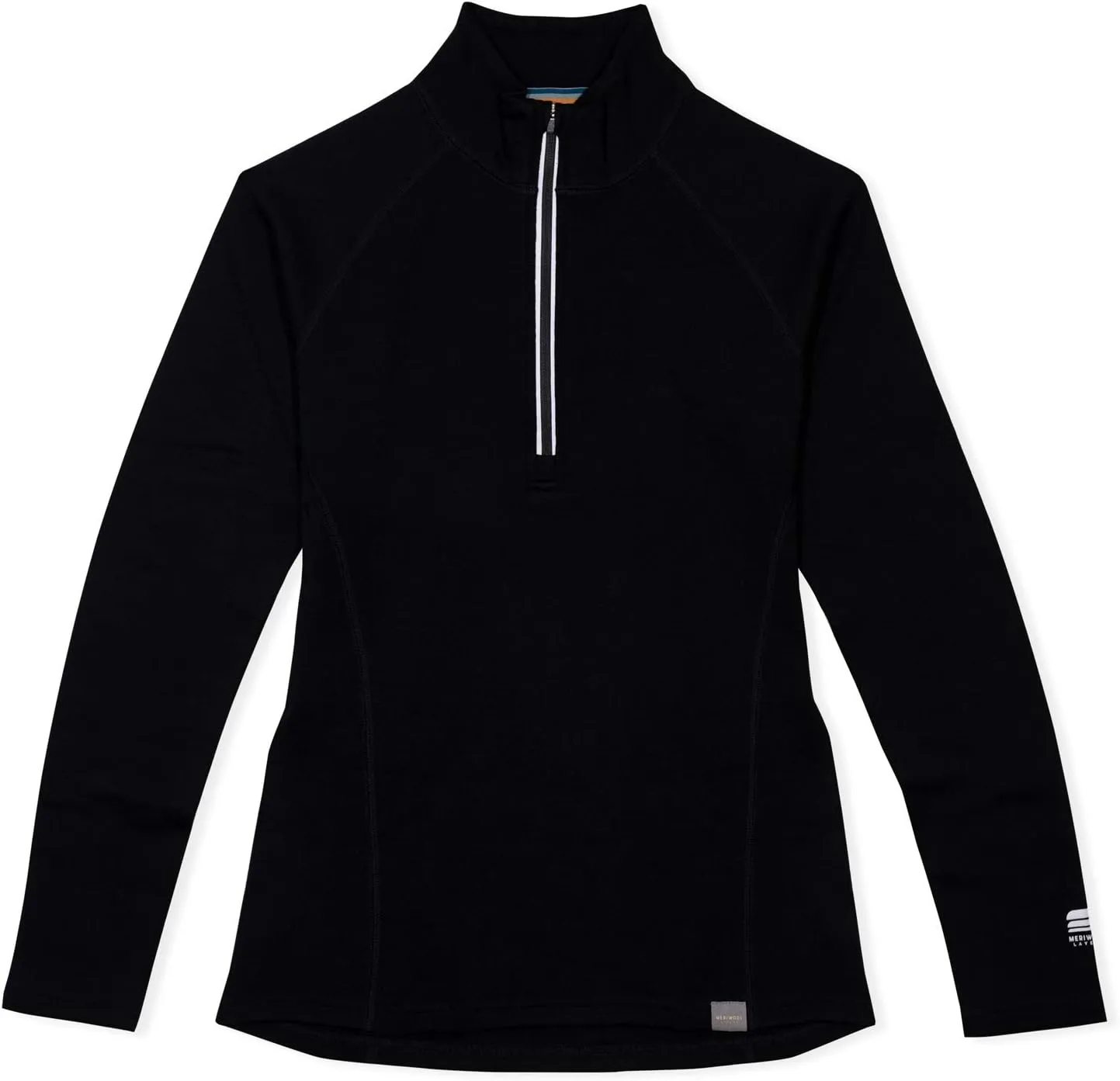 MERIWOOL Womens Half Zip Base Layer Top 400g Heavyweight Merino Wool Sweater