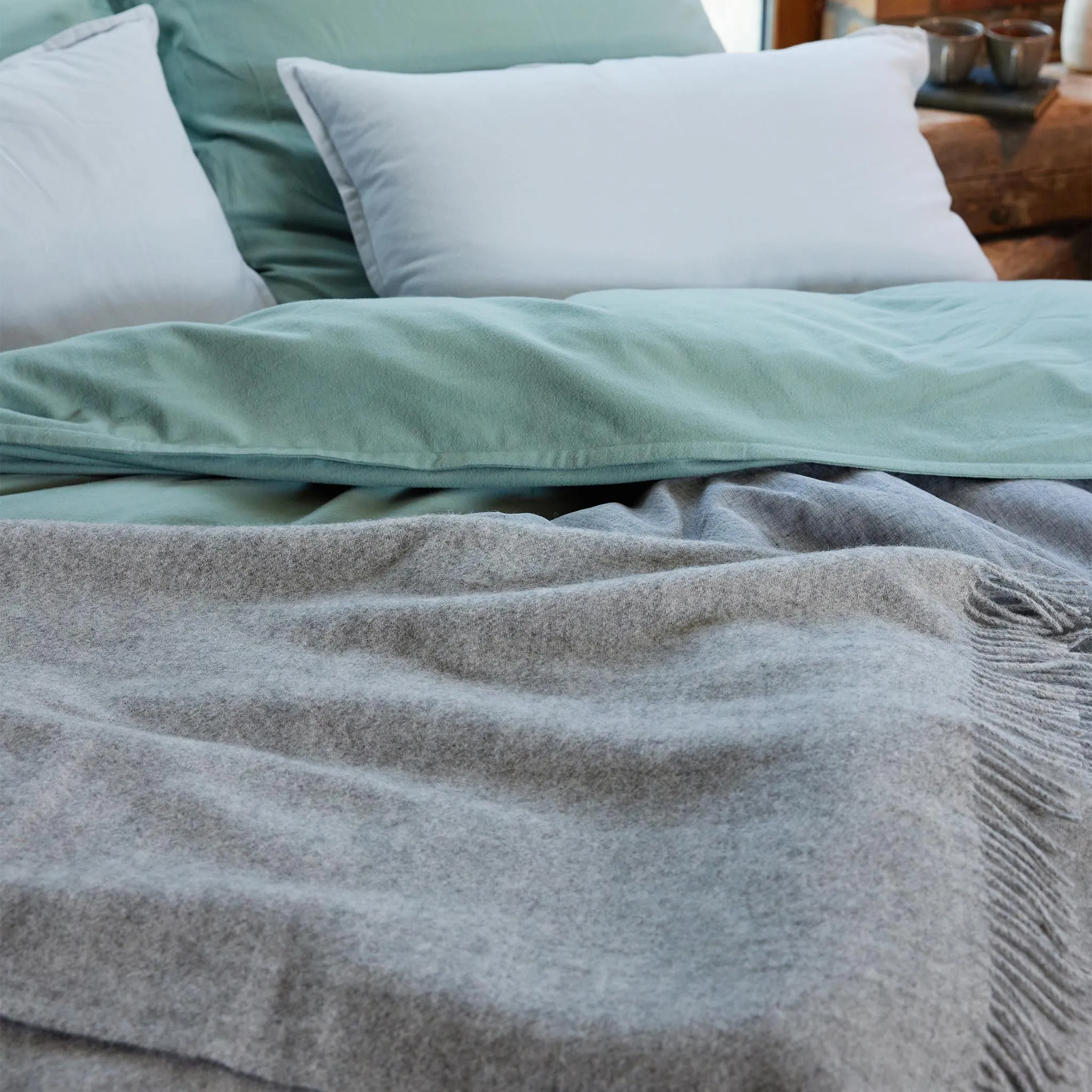 Miramar Wool Blanket [Light grey]