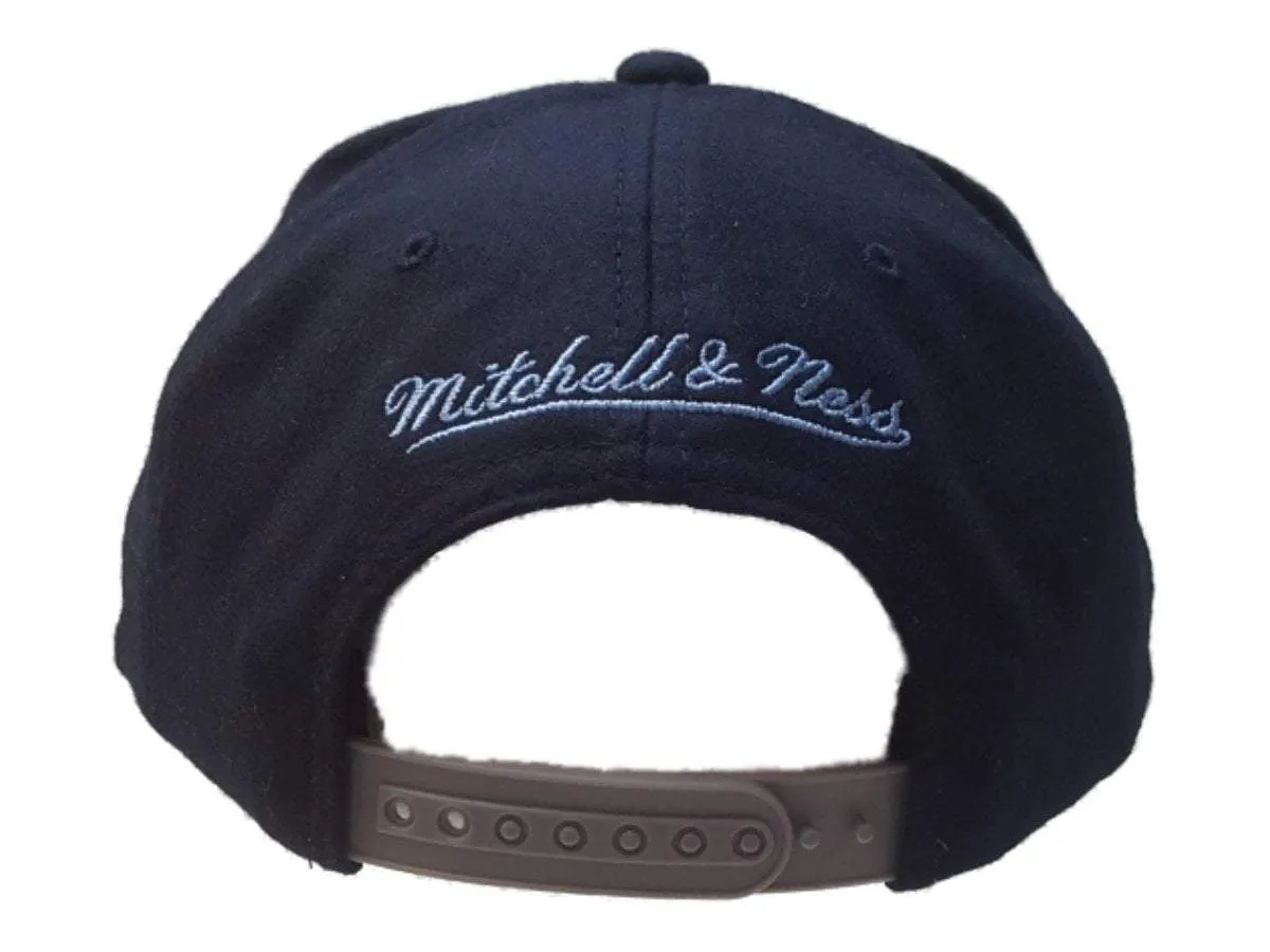 New York City FC Mitchell & Ness Navy Tri-Blend Flat Bill Snapback Hat Cap