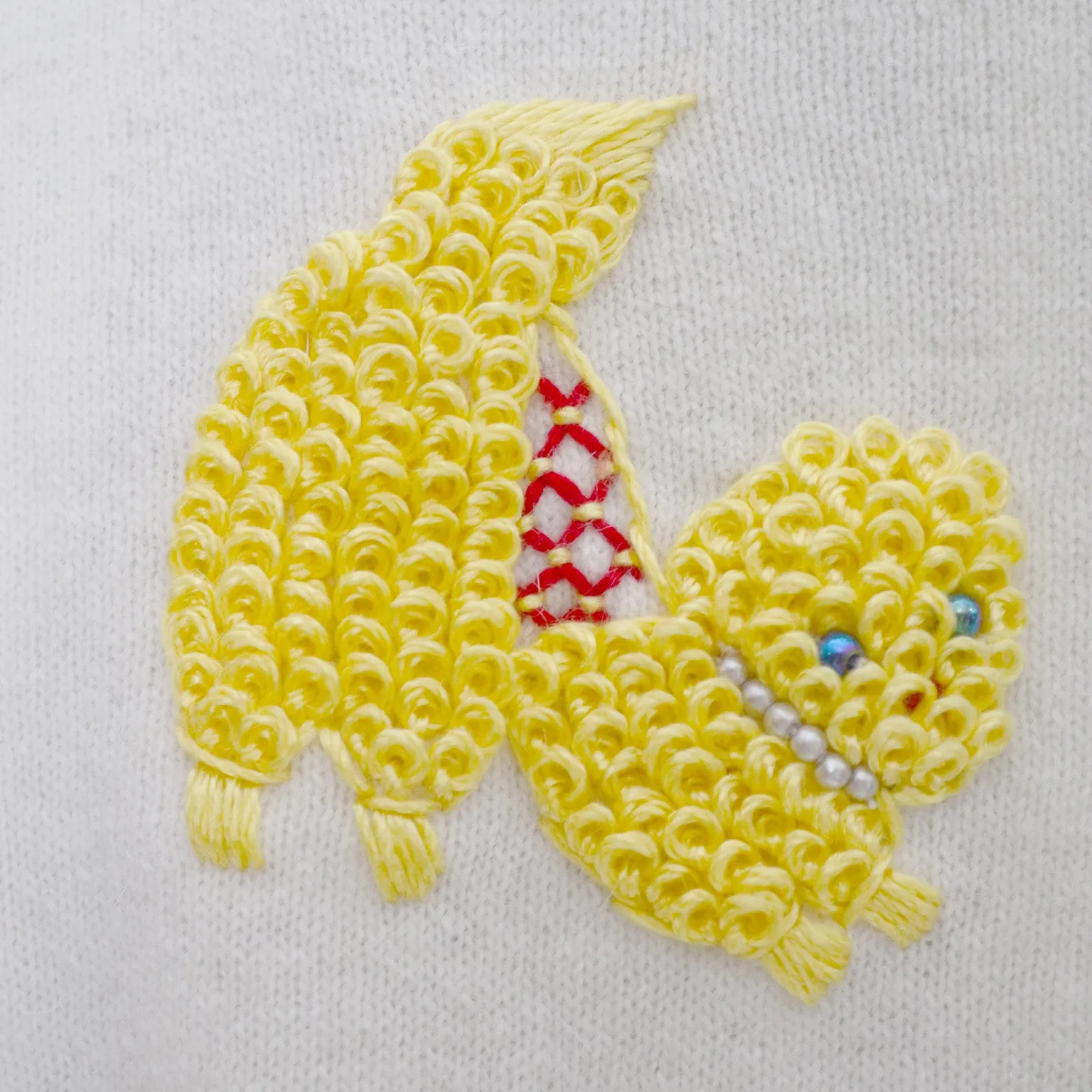 Novelty Beaded Embroidered Vintage Cardigan Sweater Dogs Poodles