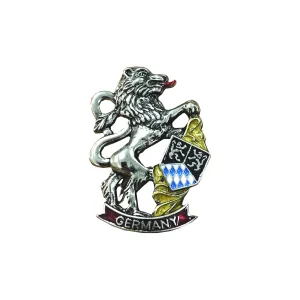 Oktoberfest Bavarion Lion German Metal Hat Pin with "Germany" Banner