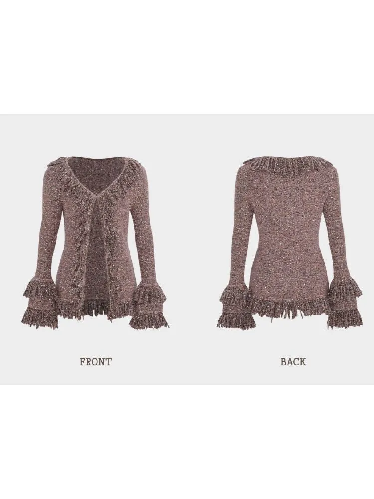 Purple Fringe Sweater【s0000005152】