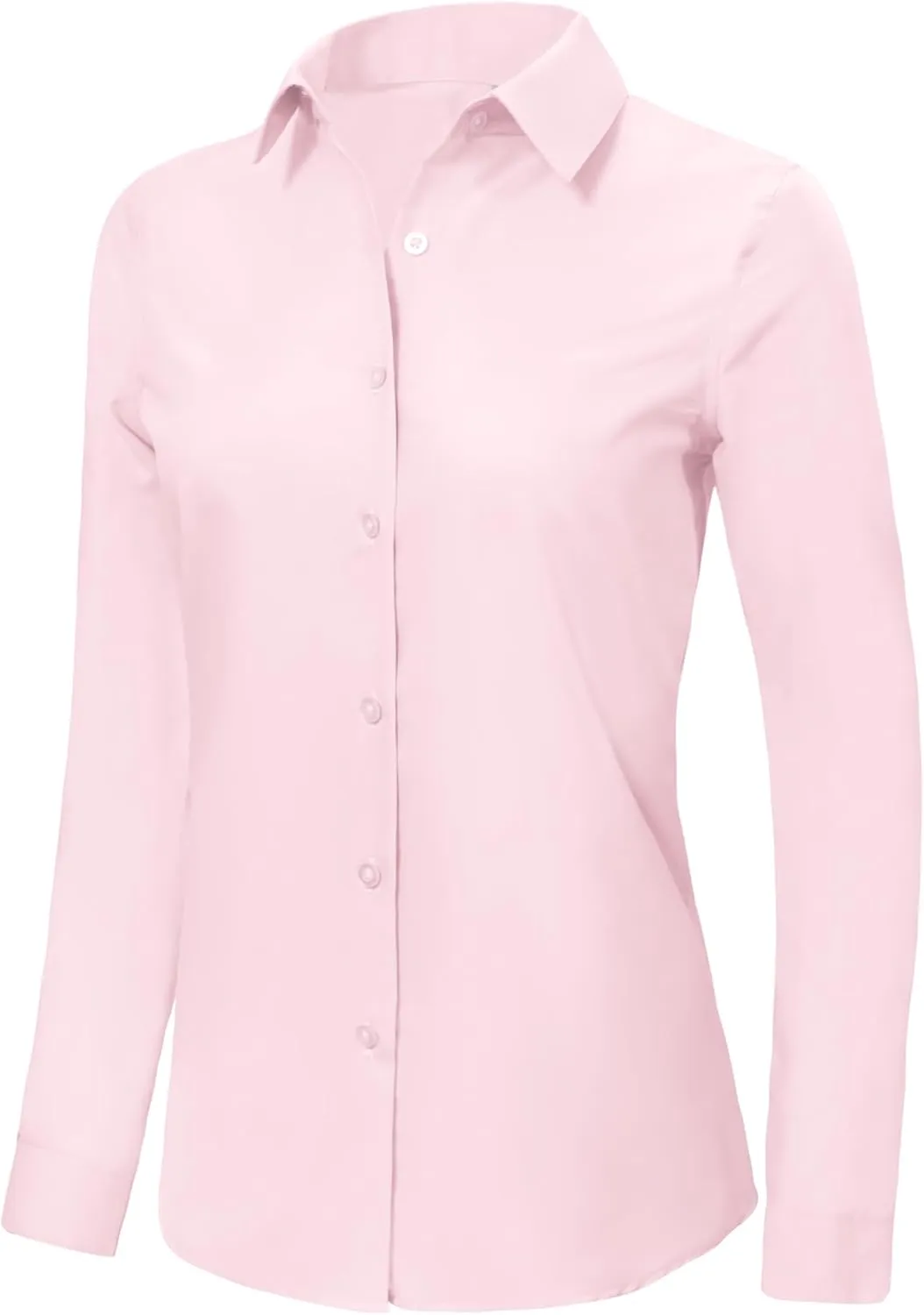 Ruisin Super Soft Wrinkle Free Button Down Shirts for Women Solid Long Sleeve Striped Formal Work Dress Blouses Tops