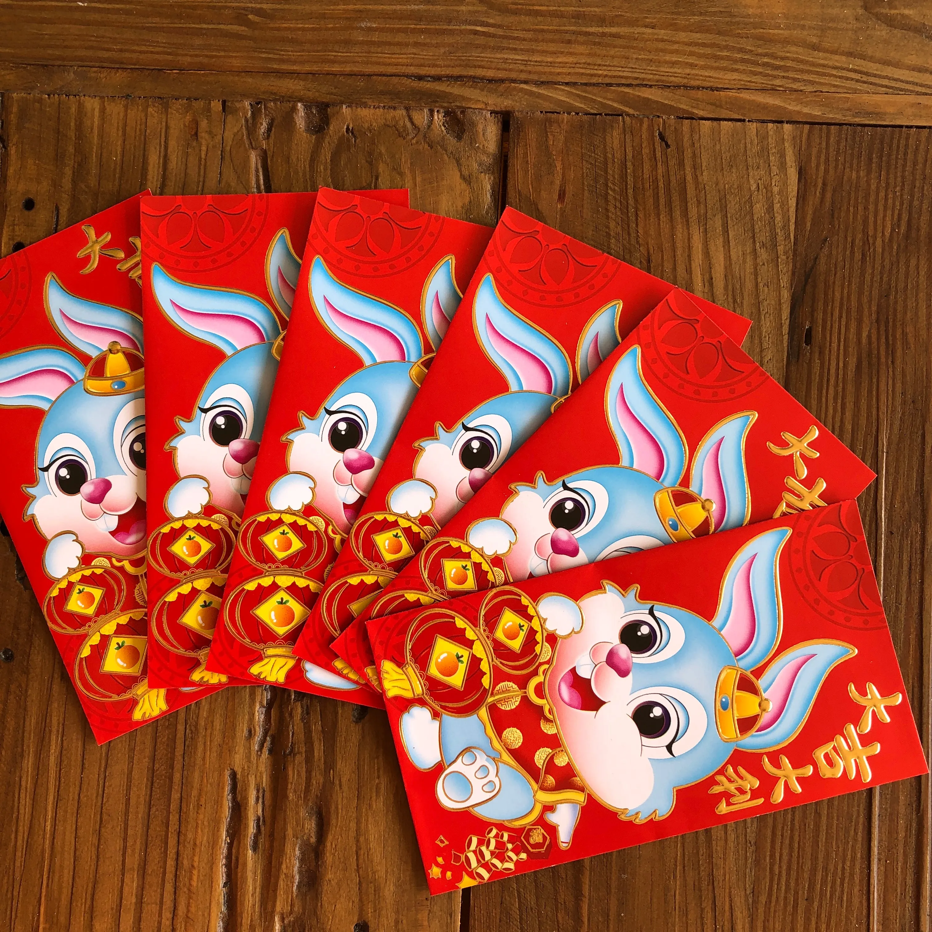 SALE - Blue Rabbit - Red Money Envelopes (6 pack)