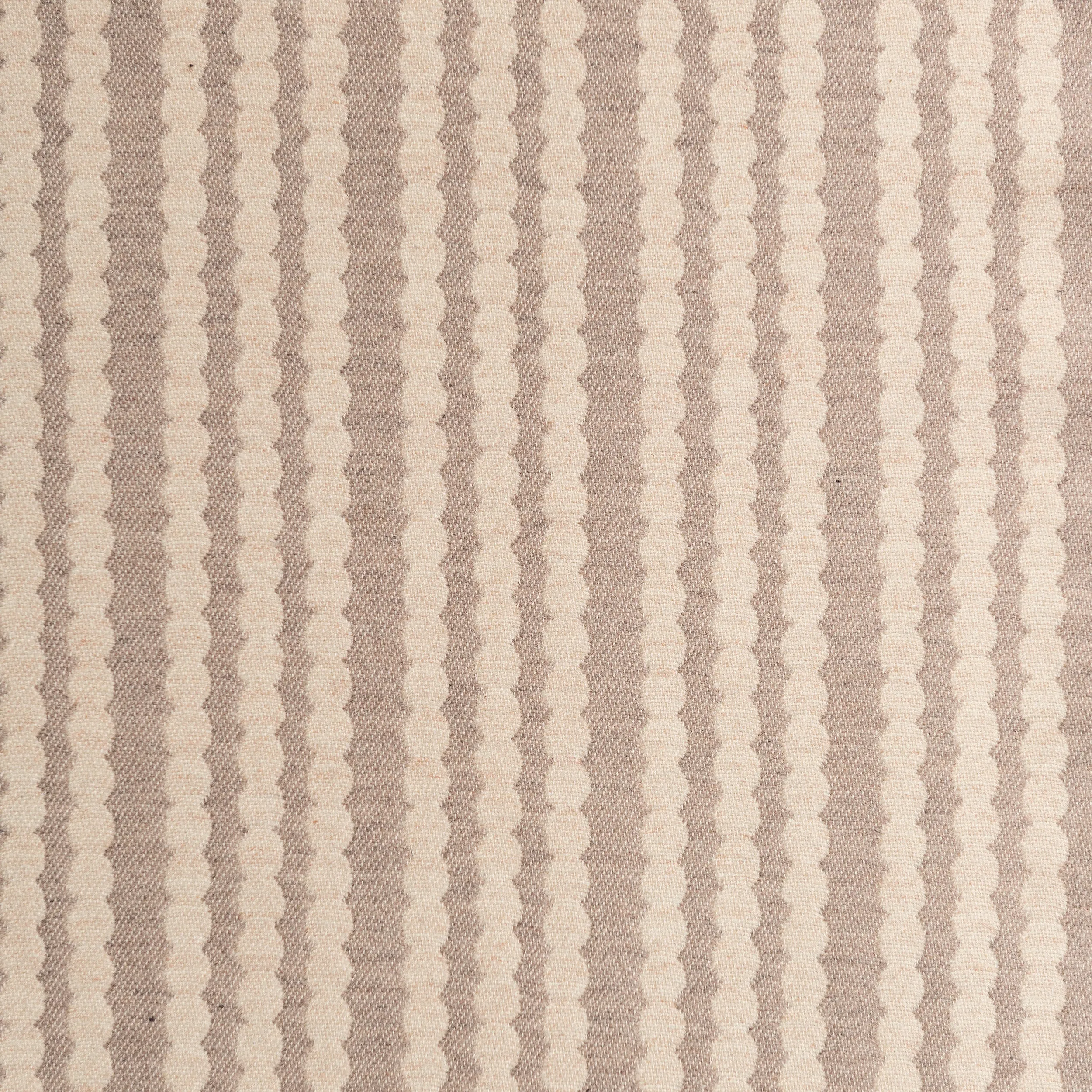 Scallop Stripe Merino Wool Fabric Mushroom