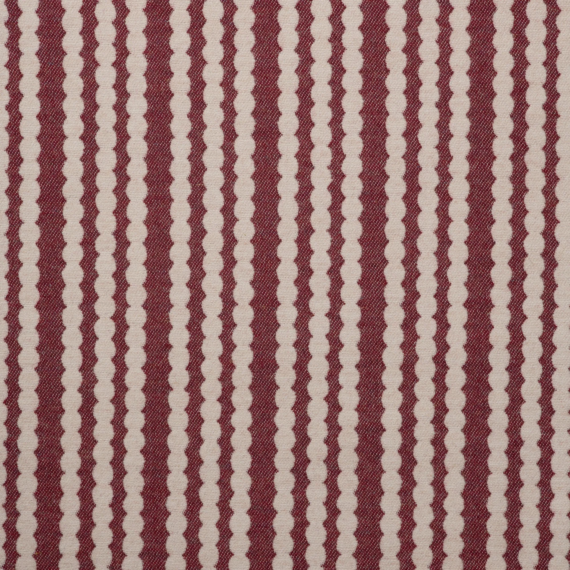 Scallop Stripe Merino Wool Fabric Redwood sample