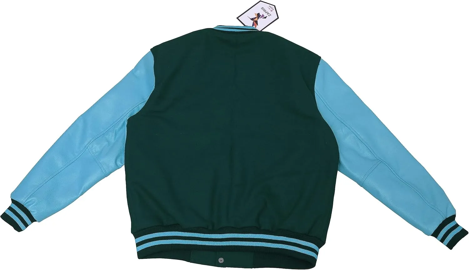 Unisex Women/Mens Varsity Letterman Jacket College Baseball Bomber Wool   Genuine Blue Leather Sleeves