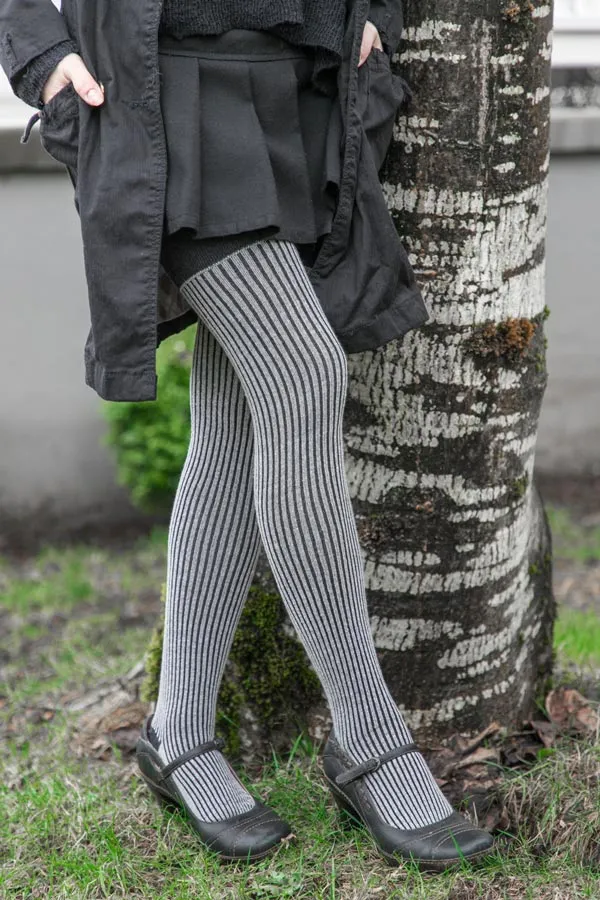 Vertical Lines Thigh High